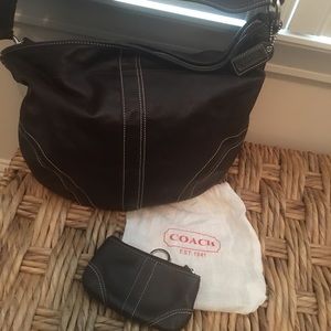 Dark brown Coach purse